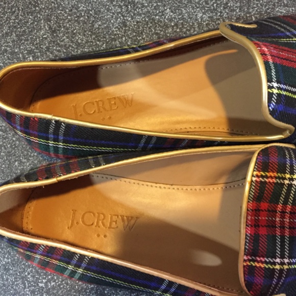 J. Crew Plaid Flats in Red, Green, and Blue - Picture 12 of 13